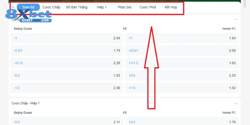 Đặt cược bóng đá 8xbet với nguyên tắc cơ bản nhất